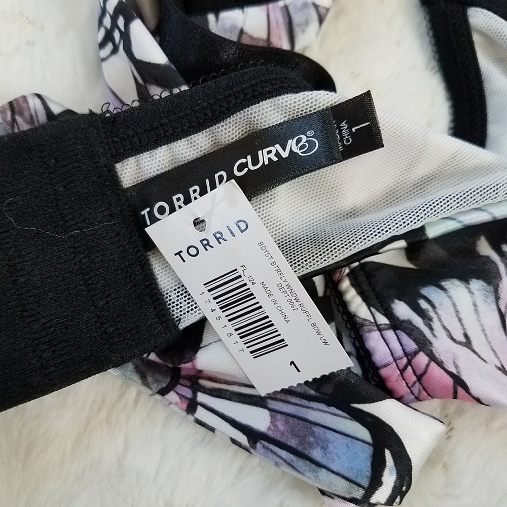 Torrid Curves Satin Ruffle Bodysuit - Picture 11 of 11